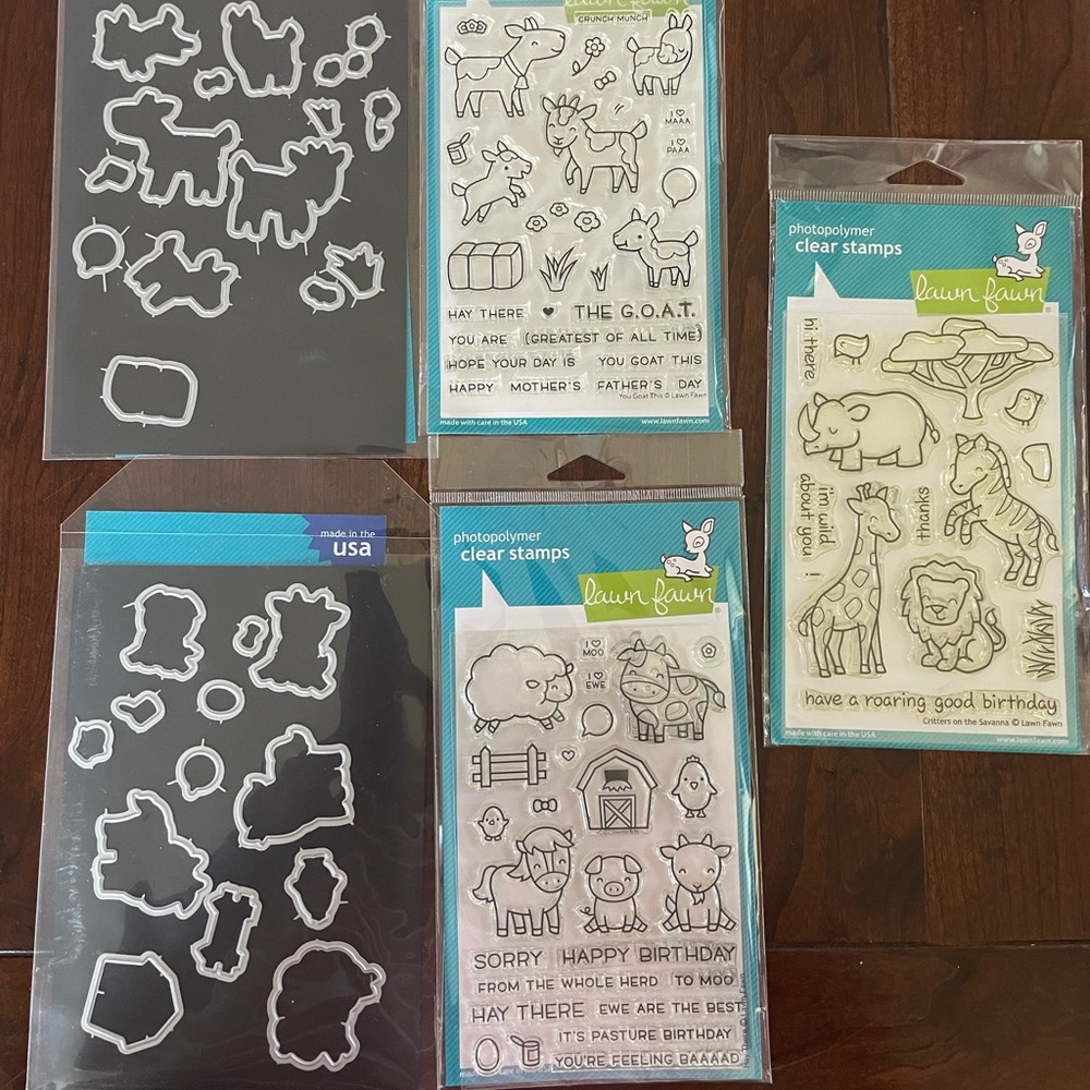Lawn Fawn Animal Bundle stamps and dies